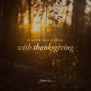 Psalms 100:4 - Enter his gates with thanksgiving;
go into his courts with praise.
Give thanks to him and praise his name.