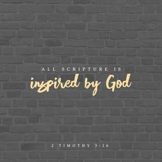 2 Timothy 3:16 - Every Scripture passage is inspired by God. All of them are useful for teaching, pointing out errors, correcting people, and training them for a life that has God’s approval.