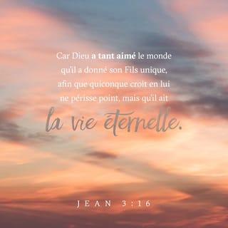 Jean 3:16 PDV2017 Parole de Vie 2017