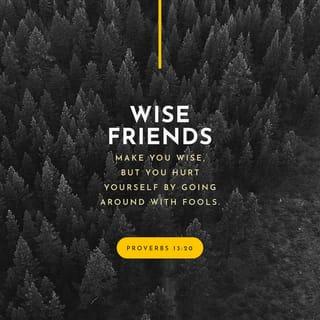 Proverbs 13:20 NIV New International Version