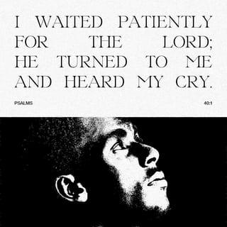 Psalms 40:1 - I waited patiently and expectantly for the LORD;
And He inclined to me and heard my cry.