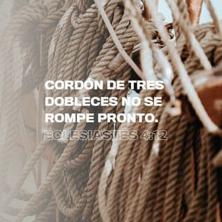 Eclesiastés 4:11-12 - Y también, si dos se acuestan juntos, entran en calor; pero uno solo se muere de frío. Una sola persona puede ser vencida, pero dos ya pueden defenderse; y si tres unen sus fuerzas, ya no es fácil derrotarlas.