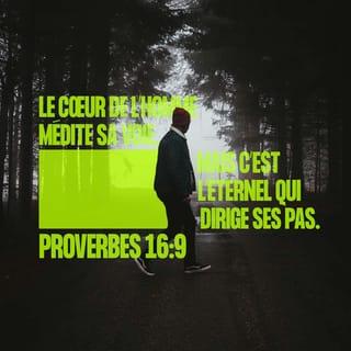 Proverbes 16:9 - L’homme projette de suivre tel chemin,
et Dieu dirige ses pas.