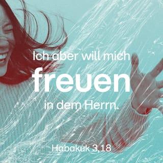 Habakuk 3:18 - Aber ich will mich freuen des HERRN und fröhlich sein in Gott, meinem Heil.