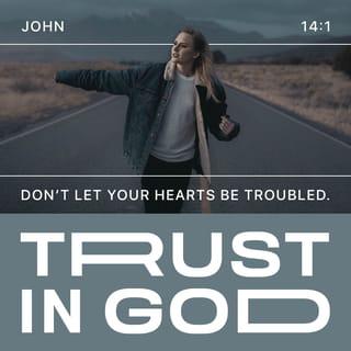 John 14:1 - “Let not your hearts be troubled. Believe in God; believe also in me.