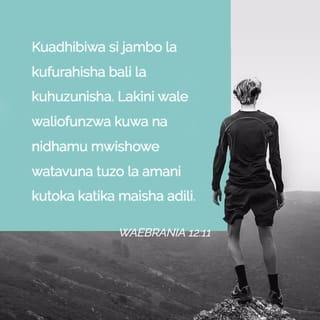 Waebrania 12:11 - Kuadhibiwa si jambo la kufurahisha bali la kuhuzunisha. Lakini wale waliofunzwa kuwa na nidhamu mwishowe watavuna tuzo la amani kutoka katika maisha adili.