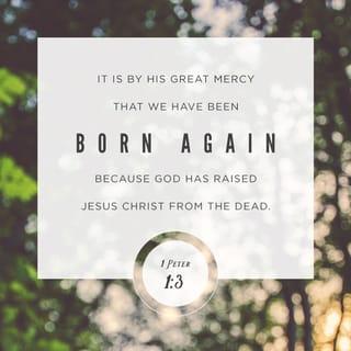 1 Peter 1:3 - Let us give thanks to the God and Father of our Lord Jesus Christ! Because of his great mercy he gave us new life by raising Jesus Christ from death. This fills us with a living hope