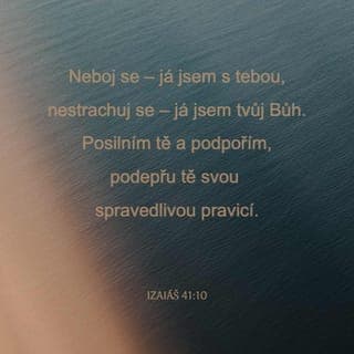 Izaiáš 41:10 - Neboj se, protože já jsem s tebou, nehleď ustrašeně, protože já jsem tvůj Bůh. Budu tě posilovat, ano, budu ti pomáhat a držet tě svou spravedlivou pravicí.