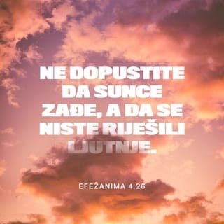 Efežanima 4:25-30 - Stoga, prestanite lagati! »Svatko neka svome bližnjemu govori istinu«, jer svi smo mi dijelovi istog Tijela. »Kad se naljutite, pazite da ne počinite grijeh.« Ne dopustite da sunce zađe, a da se niste riješili ljutnje. Ne dajte đavlu mjesta u svome životu! Tko krade, neka prestane krasti. Neka umjesto toga radi i čini nešto korisno vlastitim rukama. Tako će moći štogod podijeliti s onima koji su u potrebi. Ne govorite ružno, nego samo ono što je dobro i potrebno za izgradnju, da bude korisno onima koji vas slušaju. I nemojte rastuživati Božjega Svetog Duha. Bog vas je njime zapečatio da vas čuva do dana kad će vas potpuno osloboditi.