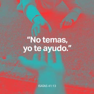 Isaías 41:12-13 - Aunque busques a tus enemigos,
no los encontrarás.
Los que te hacen la guerra serán como nada,
como si no existieran.
Porque yo soy el SEÑOR tu Dios,
que sostiene tu mano derecha;
yo soy quien te dice:
“No temas, yo te ayudaré”.