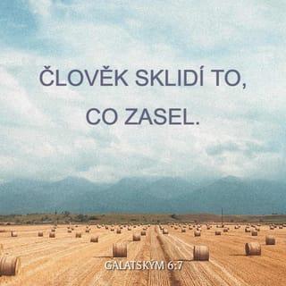 Galatským 6:6-10 - Kdo je vyučován Slovu, ať se dělí o vše dobré se svým učitelem.
Nepleťte se, Boha nikdo neošálí. Člověk sklidí to, co zasel. Kdo zasívá pro své tělo, sklidí z těla záhubu; kdo zasívá pro Ducha, sklidí z Ducha věčný život. Nepřestávejme tedy konat dobro, neboť v patřičný čas budeme sklízet bez ustání. Dokud je čas, prokazujme dobro všem, a zvláště členům rodiny víry.