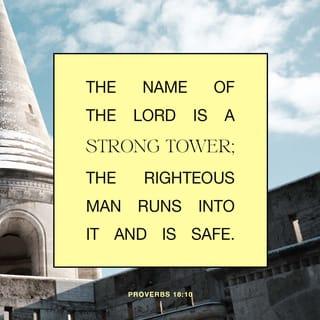 Proverbs 18:10 - The name of the LORD is a strong tower;
the righteous man runs into it and is safe.