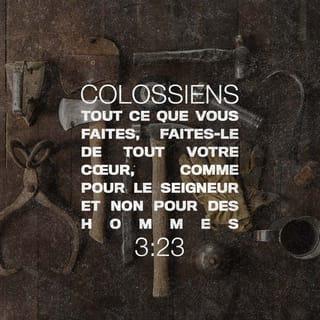 Colossiens 3:23-24 PDV2017 Parole de Vie 2017