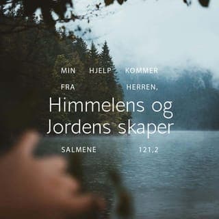 Salmene 121:1-4 - En sang ved festreisene.
Jeg løfter mine øyne opp mot fjellene:
Hvor skal min hjelp komme fra?
Min hjelp kommer fra Herren,
han som skapte himmel og jord.
Han lar ikke din fot bli ustø,
din vokter blunder ikke.
Nei, han blunder ikke og sover ikke,
Israels vokter.