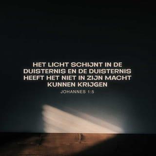Het evangelie naar Johannes 1:5 - en het licht schijnt in de duisternis en de duisternis heeft het niet gegrepen.