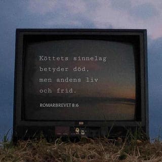 Romarbrevet 8:5-6 - De som styrs av sin mänskliga natur tänker på sådant som tillfredsställer den mänskliga naturen, men de som styrs av Anden tänker på sådant som är i överensstämmelse med Anden. Det mänskliga sinnelaget medför död, men det andliga leder till liv och frid.