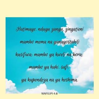 Philippians 4:7-8 - And the peace of God, which transcends all understanding, will guard your hearts and your minds in Christ Jesus.
Finally, brothers and sisters, whatever is true, whatever is noble, whatever is right, whatever is pure, whatever is lovely, whatever is admirable—if anything is excellent or praiseworthy—think about such things.