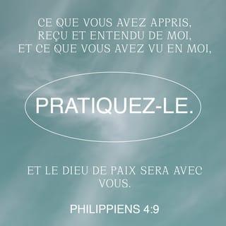 Philippiens 4:9 NFC Nouvelle Français courant