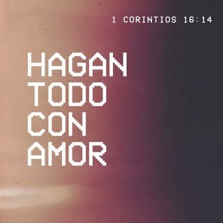 1 Corintios 16:12-24 - En cuanto al hermano Apolos, le insistí mucho que fuera a visitarlos junto con otros hermanos, pero esta vez no hubo manera de convencerlo; sin embargo, lo hará cuando tenga oportunidad.
Manténganse atentos y firmes en la fe; sean fuertes y valientes.
Háganlo todo con amor.
Hermanos, ustedes ya saben que la familia de Estéfanas fue el primer fruto de Acaya, y que ellos se han dedicado a servir a los santos.
Les ruego que se sometan a personas como ellos, y a todos los que ayudan y trabajan.
Me alegré mucho de que hayan venido Estéfanas, Fortunato y Acaico, pues ellos han suplido la ausencia de ustedes,
ya que han fortalecido mi espíritu y el de ustedes. Lleven en cuenta a personas como ellos.
Reciban los saludos de las iglesias de Asia. Reciban también muchos saludos en el Señor de parte de Aquila y Priscila, y de la iglesia que está en su casa.
Reciban saludos de todos los hermanos; y ustedes, salúdense unos a los otros con un beso santo.
Yo, Pablo, les escribo este saludo de mi puño y letra.
Si alguno no ama al Señor, quede bajo maldición. ¡El Señor viene!
Que la gracia del Señor Jesucristo sea con ustedes,
lo mismo que mi amor por ustedes en Cristo Jesús. Amén.