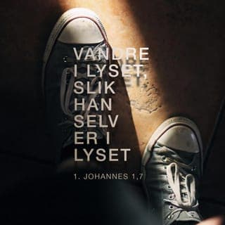 Første Johannesbrev 1:7 - Vi forkynner for dere det budskapet som vi har hørt av Ham: Gud er lys, og i Ham finnes det ikke noe mørke. Hvis vi sier at vi har fellesskap med Gud og likevel lever i mørke, lyver vi, for da lever vi ikke etter sannheten. Men hvis vi lever i lyset, slik Han selv er i lyset, har vi fellesskap med Ham, og da vil Guds Sønns blod rense oss fra all synd.