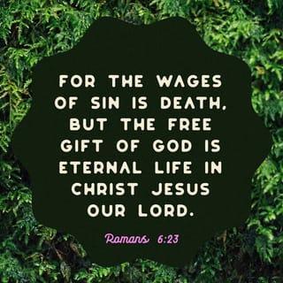 Romans 6:23 - For the wages of sin is death; but the gift of God is eternal life through Jesus Christ our Lord.