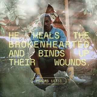 Psalms 147:3 - He heals the broken-hearted
and bandages their wounds.