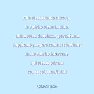 Lettera ai Romani 8:26-27 NR06 Nuova Riveduta 2006