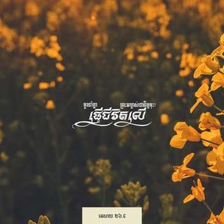 អេសាយ 26:3-4 - ឯអ្នកណាដែលមានគំនិតជាប់តាមព្រះអង្គ
នោះព្រះអង្គនឹងថែរក្សាអ្នកនោះ
ឲ្យមានសេចក្ដីសុខពេញខ្នាត
ដោយព្រោះគេទុកចិត្តនឹងព្រះអង្គ។
ចូរទុកចិត្តដល់ព្រះយេហូវ៉ាជាដរាបចុះ
ដ្បិតព្រះ ដ៏ជាព្រះយេហូវ៉ា ជាថ្មដាដ៏នៅអស់កល្បជានិច្ច