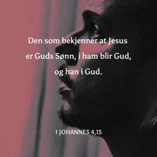 Første Johannesbrev 4:14-16 - Vi er vitner til at Gud har sendt sin Sønn som frelser til verden. Alle som tror at Jesus er Guds Sønn, vil ta imot Gud i sitt indre og bli omsluttet av Gud. Vi har møtt Guds kjærlighet og derfor begynte vi å tro på kjærligheten. Gud er kjærlighet, og den som holder seg til Gud, vil oppleve denne kjærligheten, og Gud vil være med ham.