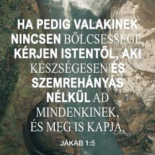 Jakab 1:5-10 - Ha pedig valakinek nincsen bölcsessége, kérjen Istentől, aki készségesen és szemrehányás nélkül ad mindenkinek, és meg is kapja. De hittel kérje, semmit sem kételkedve, mert aki kételkedik, az olyan, mint a tenger hulláma, amelyet a szél sodor és ide-oda hajt. Ne gondolja tehát az ilyen, hogy bármit is kaphat az Úrtól, a kétlelkű és minden útján állhatatlan ember.
A szegény sorsú testvér a méltóságával dicsekedjék, a gazdag pedig megalázott voltával, mert elmúlik mindez, mint a mező virága.