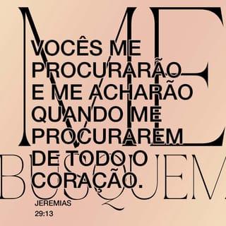 Jeremias 29:13 NVI Nova Versão Internacional - Português