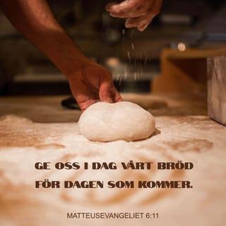 Matteusevangeliet 6:11 - Ge oss i dag vårt bröd för dagen som kommer.