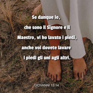 Vangelo secondo Giovanni 13:14 - Se dunque io, che sono il Signore e il Maestro, vi ho lavato i piedi, anche voi dovete lavare i piedi gli uni agli altri.