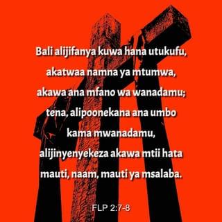 Flp 2:8-11 - tena, alipoonekana ana umbo kama mwanadamu, alijinyenyekeza akawa mtii hata mauti, naam, mauti ya msalaba. Kwa hiyo tena Mungu alimwadhimisha mno, akamkirimia Jina lile lipitalo kila jina; ili kwa jina la Yesu kila goti lipigwe, la vitu vya mbinguni, na vya duniani, na vya chini ya nchi; na kila ulimi ukiri ya kuwa YESU KRISTO NI BWANA, kwa utukufu wa Mungu Baba.