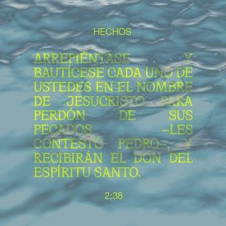 HECHOS 2:37-43 - Al oír esto, se compungieron de corazón, y dijeron a Pedro y a los otros apóstoles: Varones hermanos, ¿qué haremos? Pedro les dijo: Arrepentíos, y bautícese cada uno de vosotros en el nombre de Jesucristo para perdón de los pecados; y recibiréis el don del Espíritu Santo. Porque para vosotros es la promesa, y para vuestros hijos, y para todos los que están lejos; para cuantos el Señor nuestro Dios llamare. Y con otras muchas palabras testificaba y les exhortaba, diciendo: Sed salvos de esta perversa generación. Así que, los que recibieron su palabra fueron bautizados; y se añadieron aquel día como tres mil personas. Y perseveraban en la doctrina de los apóstoles, en la comunión unos con otros, en el partimiento del pan y en las oraciones.
Y sobrevino temor a toda persona; y muchas maravillas y señales eran hechas por los apóstoles.