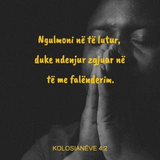 Kolosianëve 4:2-4 - Këmbëngulni e rrini zgjuar në lutje, duke falënderuar Perëndinë. Lutuni edhe për ne, që Perëndia të na japë mundësi të tjera për të predikuar të fshehtën për Krishtin, për të cilin jam në burg. Lutuni që predikimi im të jetë ashtu siç duhet.