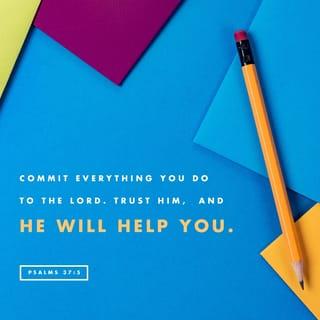 Psalms 37:5 - Commit everything you do to the LORD.
Trust him, and he will help you.