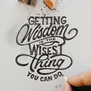 Proverbs 4:7 - The beginning of wisdom is this: Get wisdom,
and whatever you get, get insight.