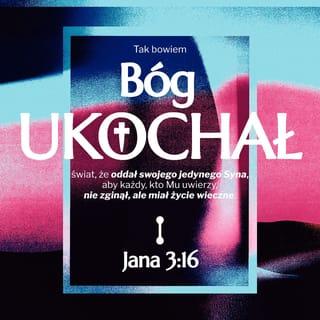 Ewangelia Jana 3:16 NBG Nowa Biblia Gdańska