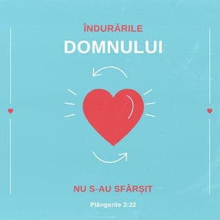 Plângerile 3:21-24 - Iată ce mai gândesc în inima mea și iată ce mă face să mai trag nădejde:
Bunătățile Domnului nu s-au sfârșit, îndurările Lui nu sunt la capăt,
ci se înnoiesc în fiecare dimineață. Și credincioșia Ta este atât de mare!
„Domnul este partea mea de moștenire”, zice sufletul meu, „de aceea nădăjduiesc în El.”