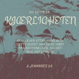 Andre Johannesbrev 1:6 - Jeg gledet meg veldig over at jeg har møtt noen medlemmer av menigheten som lar Guds vilje prege livet deres. De lever etter Hans sannhet, slik Gud har sagt vi skal leve. Nå har jeg likevel en bønn til dere som menighet; det er ikke noe nytt, tvert imot er det noe vi har sagt helt fra begynnelsen: Elsk hverandre! La kjærligheten bli synlig ved at vi lever i overensstemmelse med Guds vilje.