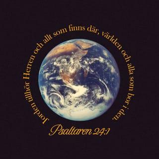 Psaltaren 24:1 - Av David, en psalm.
Jorden är Herrens med allt den rymmer,
världen och alla som bor i den.