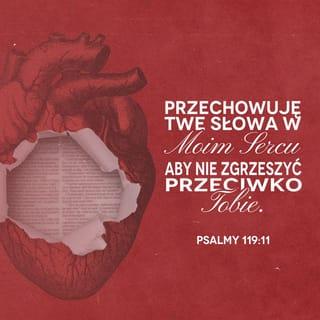 Księga Psalmów 119:11 - W moim sercu zawarłem Twoje słowo, abym Tobie nie zgrzeszył.