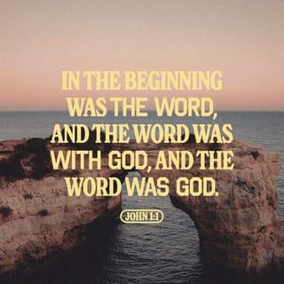 John 1:1 - In the beginning was the Word,
and the Word was with God,
and the Word was God.