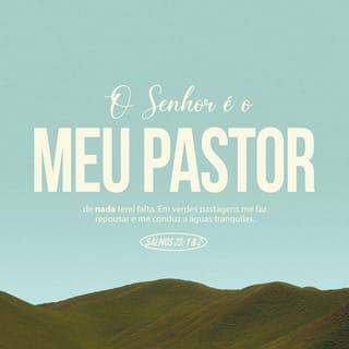 Salmos 23:1-3 - O SENHOR é o meu pastor;
de nada terei falta.
Ele me faz repousar em pastagens verdejantes
e me conduz a águas tranquilas;
restaura‑me o vigor.
Guia‑me pelas veredas da justiça
por amor do seu nome.