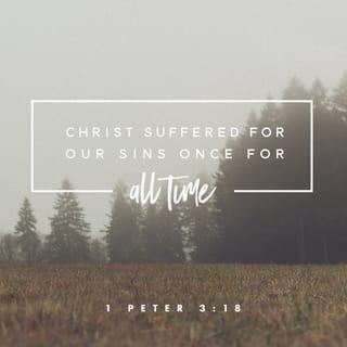 1 Peter 3:18 - For Christ also suffered once for sins, the righteous for the unrighteous, to bring you to God. He was put to death in the body but made alive in the Spirit.