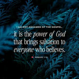 Romans 1:16 - I am not ashamed of the gospel, for it is the power of God for salvation [from His wrath and punishment] to everyone who believes [in Christ as Savior], to the Jew first and also to the Greek.