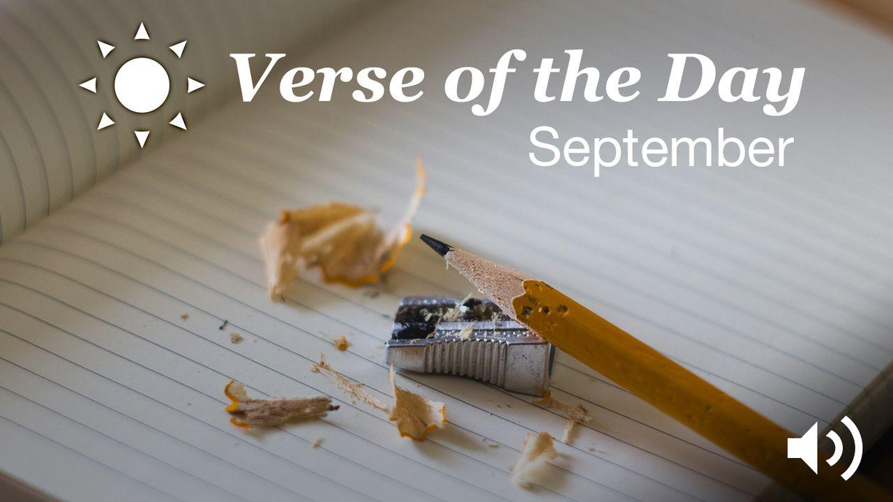 YouVersion Verse Of The Day: September 2016