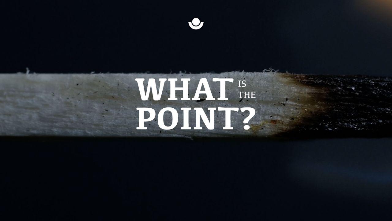 What's the Point? (A Study in Ecclesiastes: Part 1)