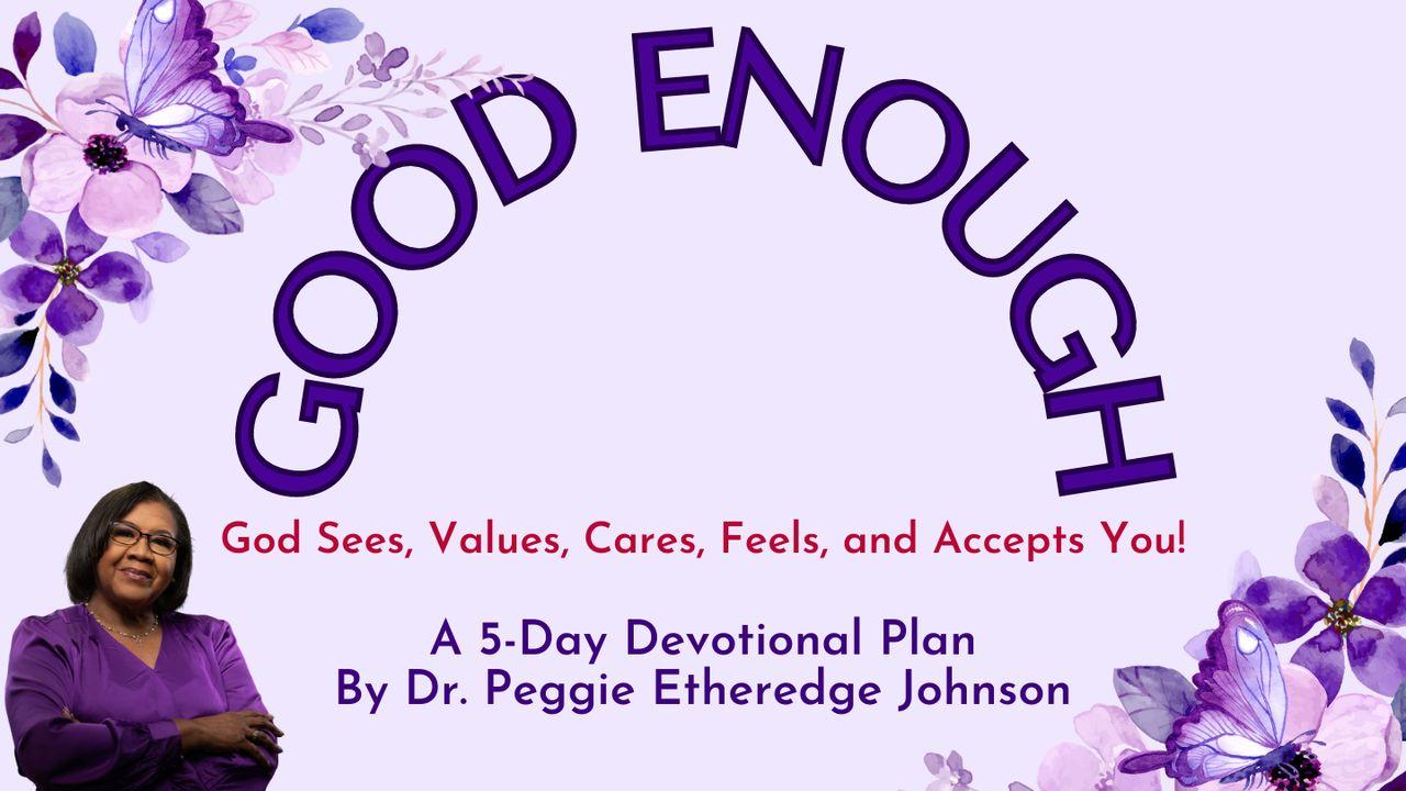 Good Enough: God Sees, Values, Cares, Feels, and Accepts You!  A 5-Day Devotional Plan  by Dr. Peggie Etheredge Johnson